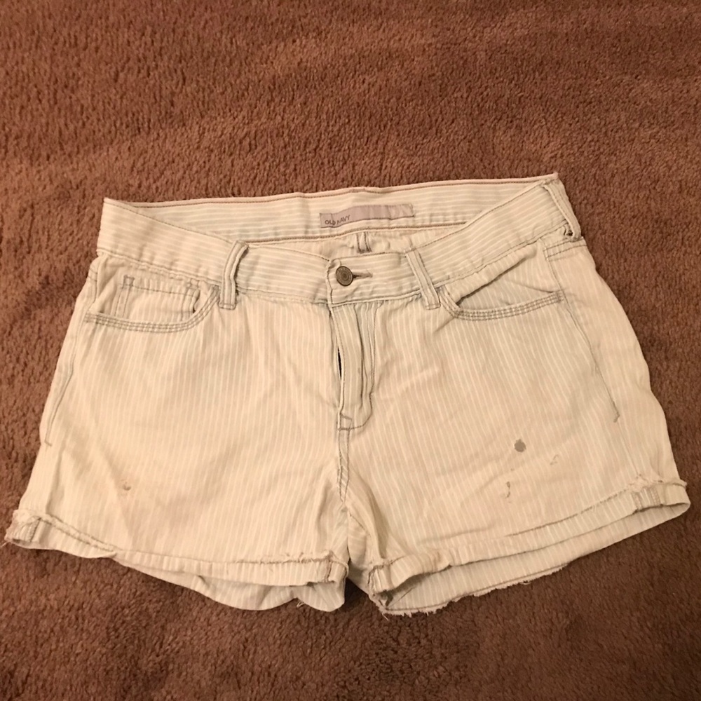 Old navy blue striped shorts